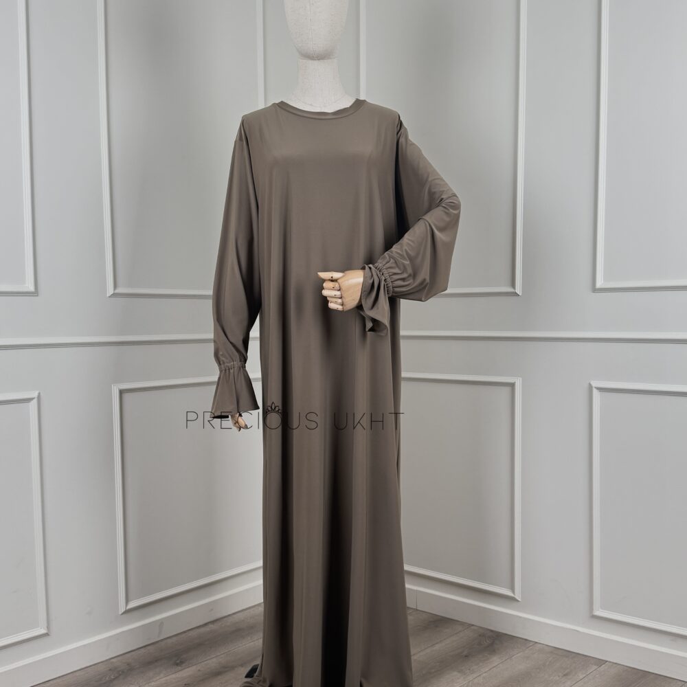 Alternative view of Premium Jersey Extra Long Khimaar & Abaya 'Cappucino'