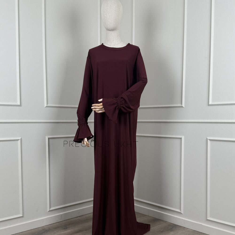 Alternative view of Premium Jersey Extra Long Khimaar & Abaya 'Plum'