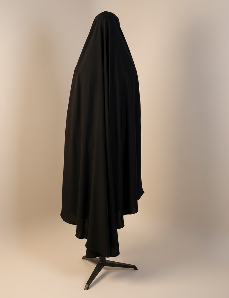 Alternative view of Luxury Yemeni Khimaar 'Black'