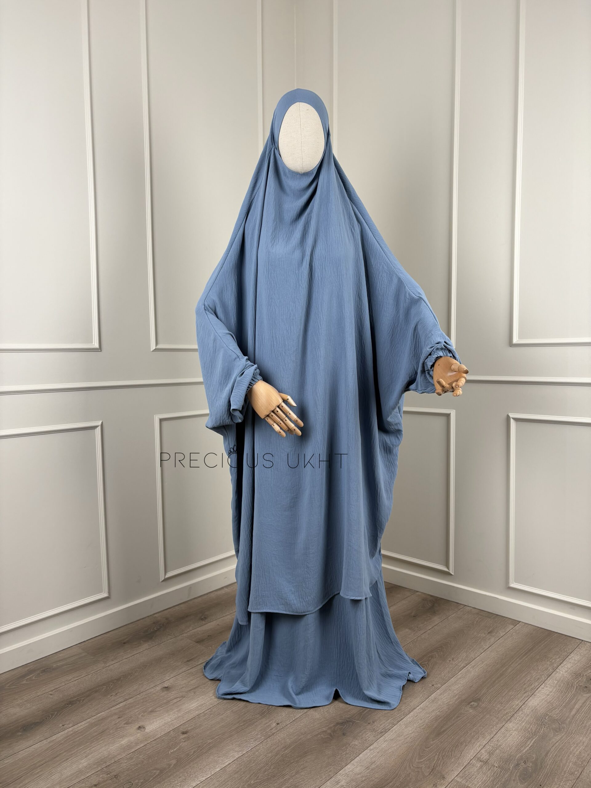 2 Piece Stretch Jilbaab Yasmina 'Blueish Grey'