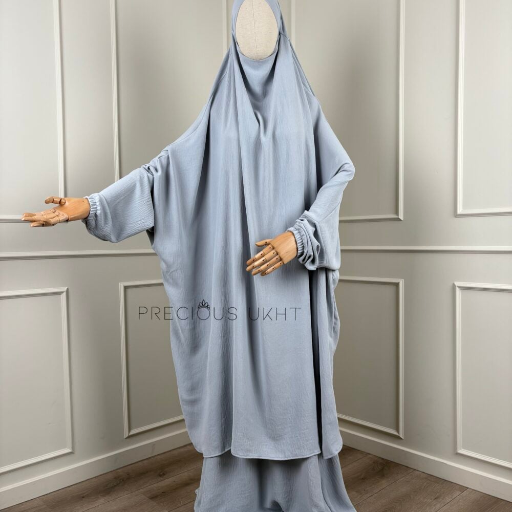 2 Piece Stretch Jilbaab Yasmina 'Light Grey'