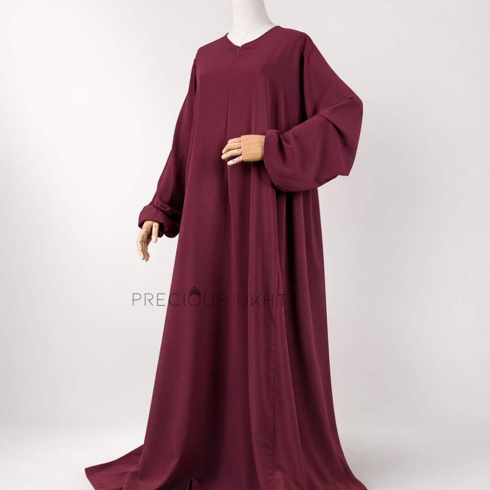 Luxury Soukaina Abaya ‘Bordeaux’