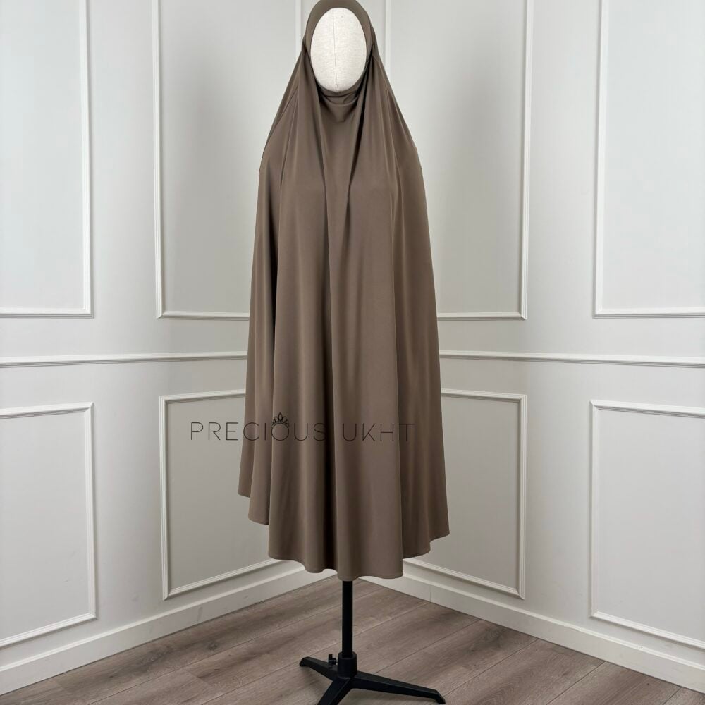 Premium Jersey Extra Long Tieback Khimaar 'Cappucino'