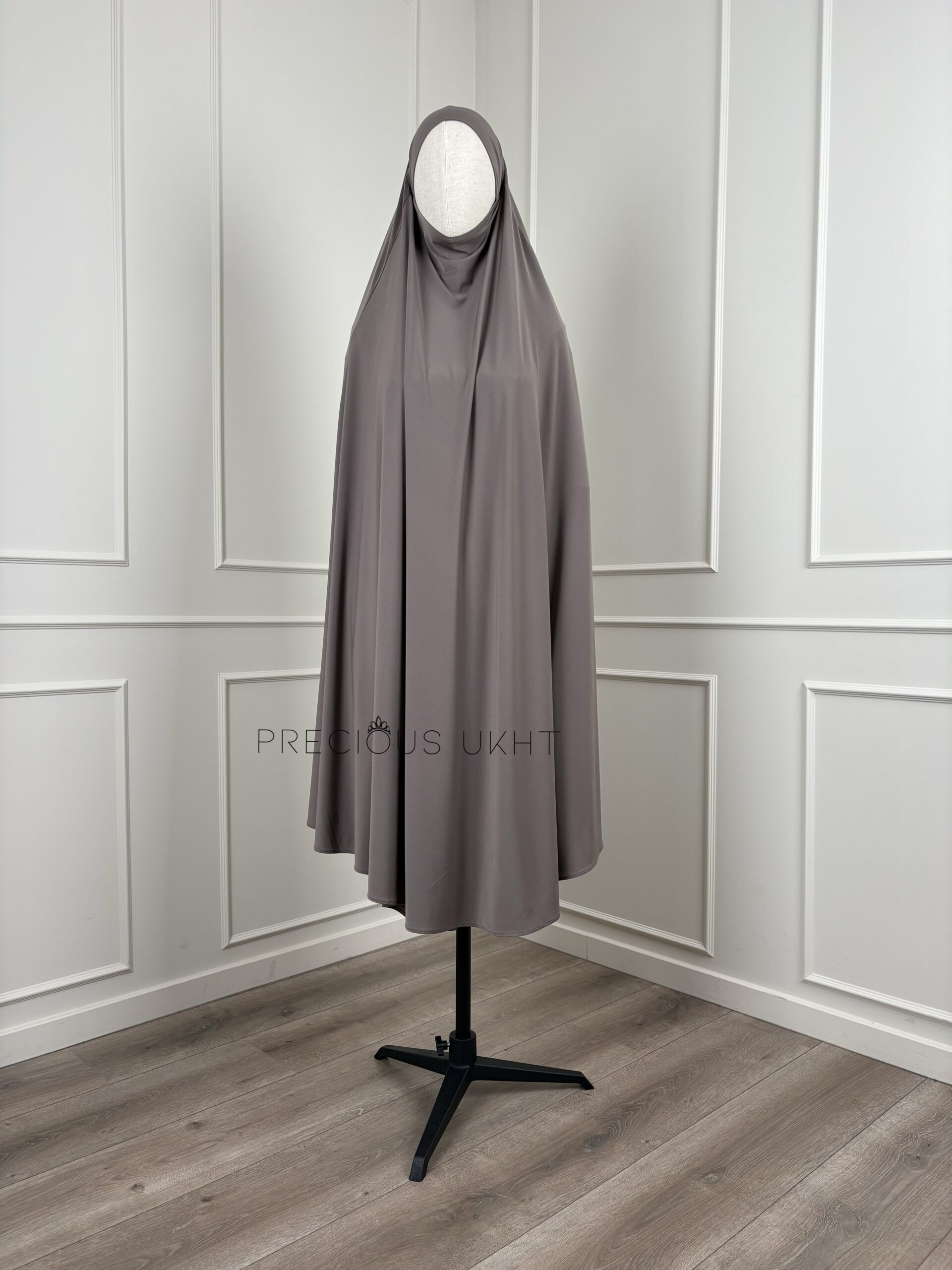 Premium Jersey Extra Long Tieback Khimaar 'Dark Taupe'