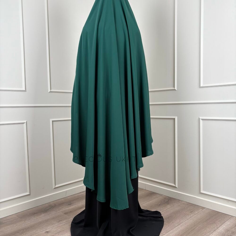 Alternative view of Tieback Knie Khimaar Yemeni 'Emerald Green' (Medina Silk)