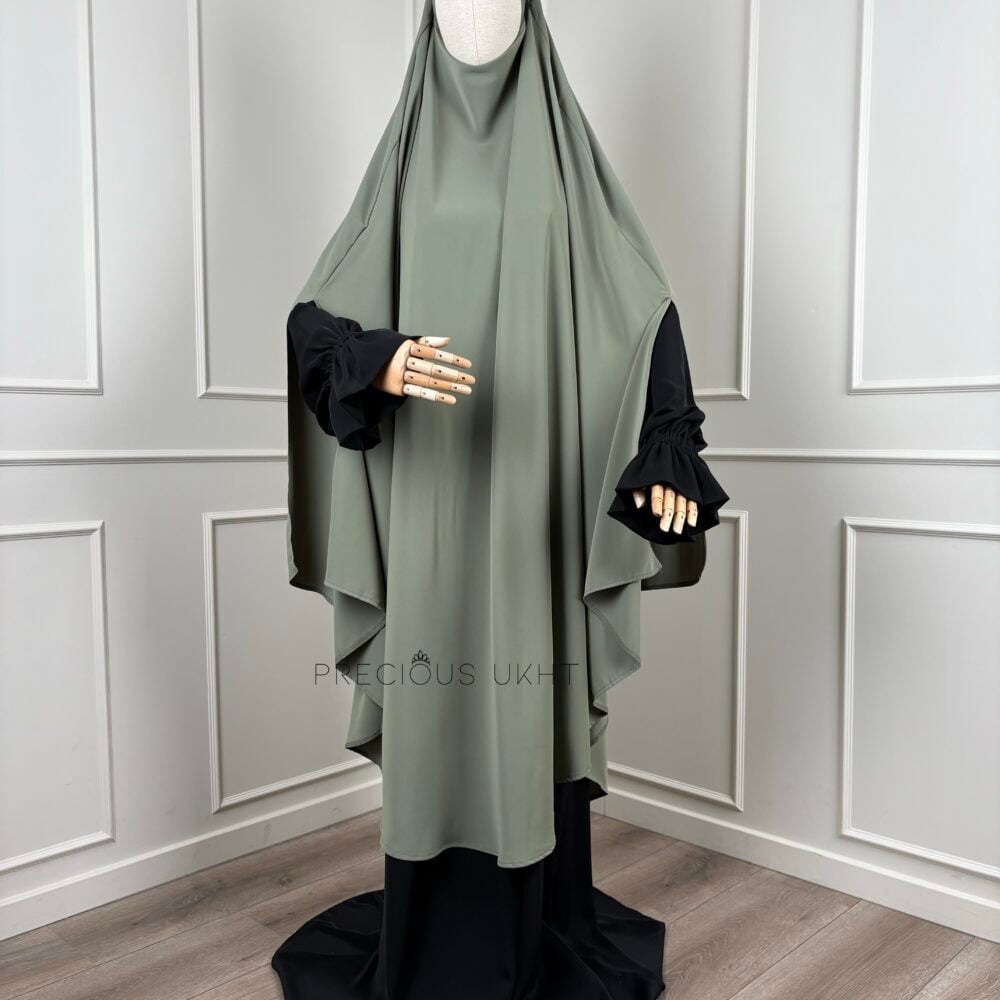 Tieback Knie Khimaar Yemeni 'Pistache' (Medina Silk)