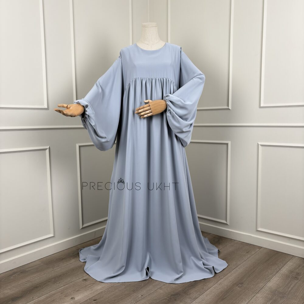 Zahra Abaya ‘Soft Grey Blue'