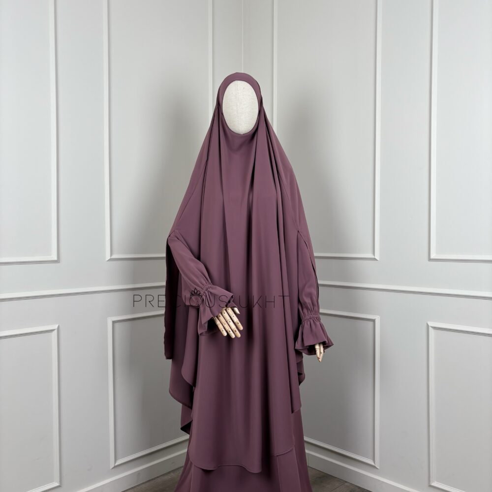 Alternative view of Assiyah Abaya ‘Mauve Rose’