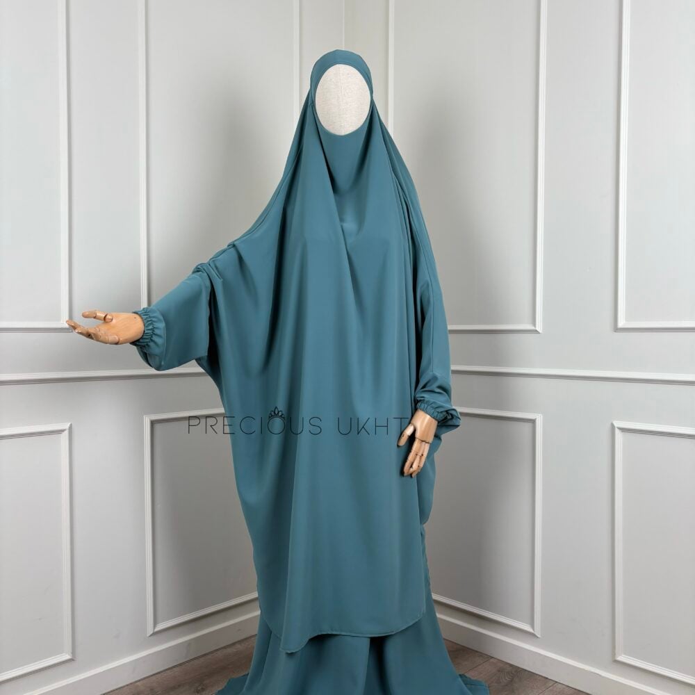 2 Piece Batwing Jilbaab Maryam ‘Blue Green'
