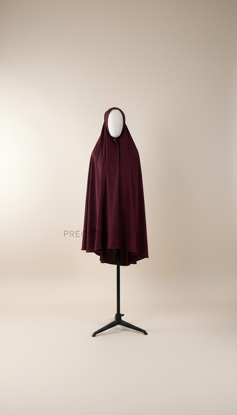 Korean Medium Khimaar 'Burgundy'