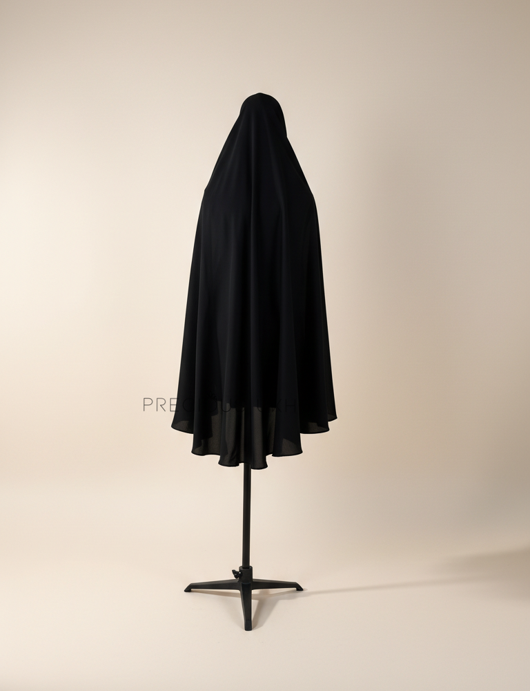 Alternative view of Korean Medium Khimaar 'Black'