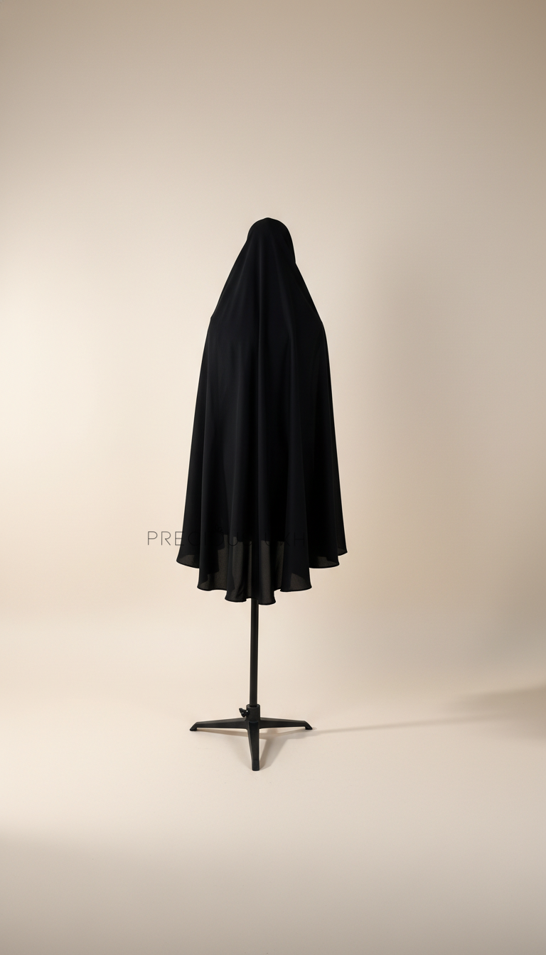Korean Medium Khimaar 'Black' - Afbeelding 2