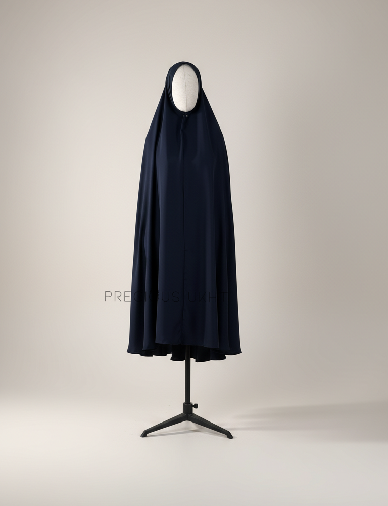 Korean Extra Long Khimaar 'Dark Blue'