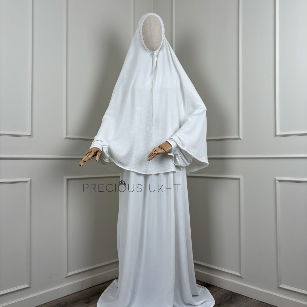 Alternative view of Stretch Abaya Youssra ‘White’