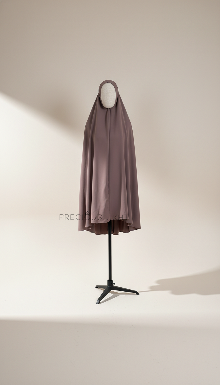 Luxury Medium Khimaar 'Mauvie Brown'