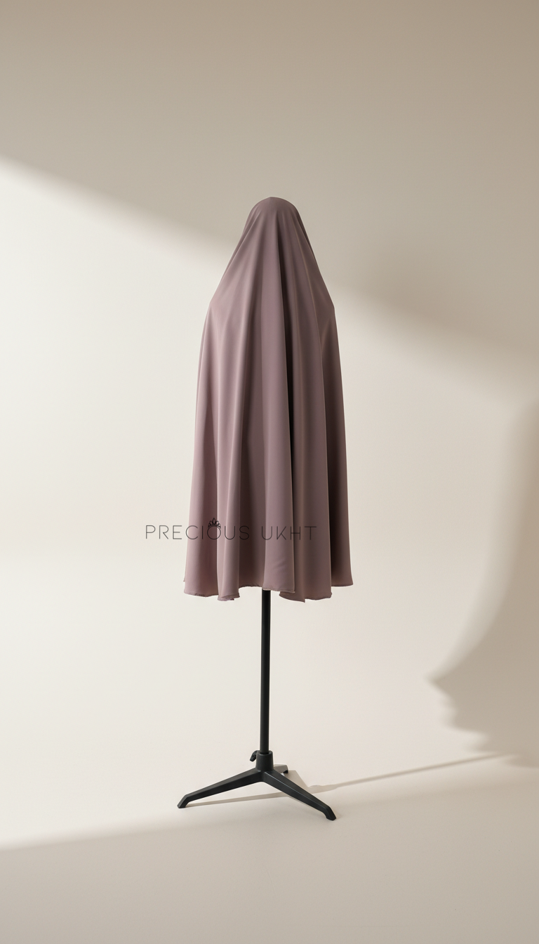 Luxury Medium Khimaar 'Mauvie Brown' - Afbeelding 2