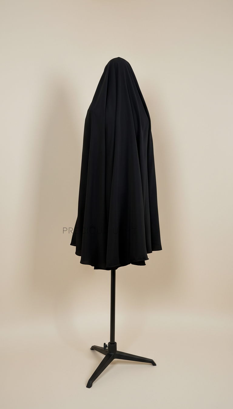 Luxury Medium Khimaar 'Black' - Afbeelding 2