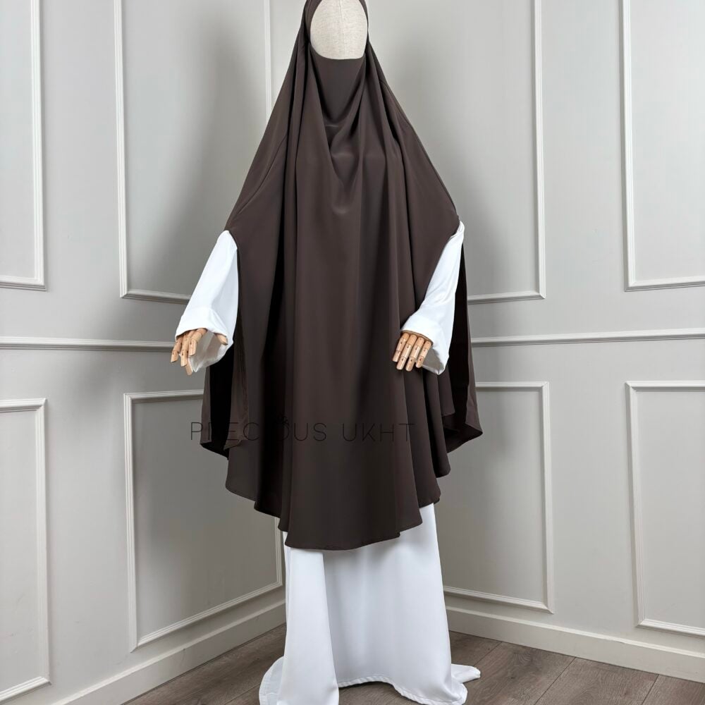 Tieback Knie Khimaar Yemeni ‘Umber' (Medina Silk)