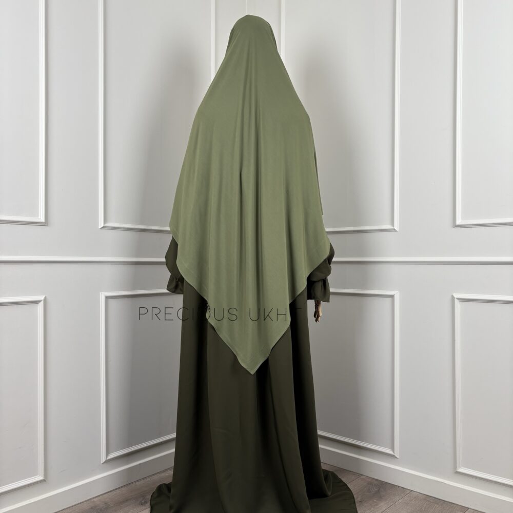 Alternative view of Amira Khimaar Short 'Olive' (Bamboo Fabric)