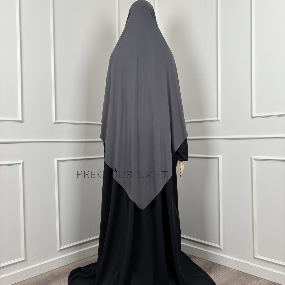 Alternative view of Amira Khimaar Short 'Dark Grey' (Bamboo Fabric)