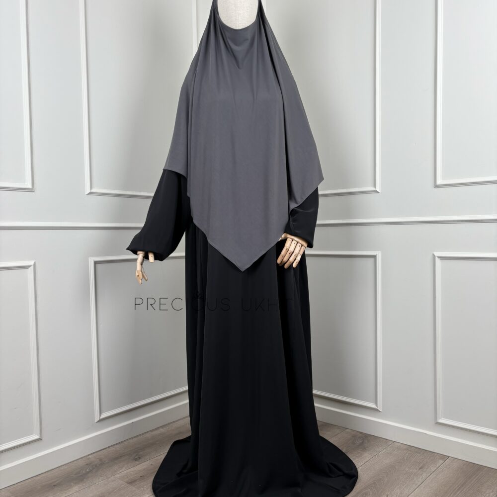 Amira Khimaar Short 'Dark Grey' (Bamboo Fabric)