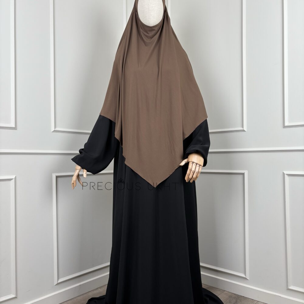 Amira Khimaar Short 'Coffee' (Bamboo Fabric)