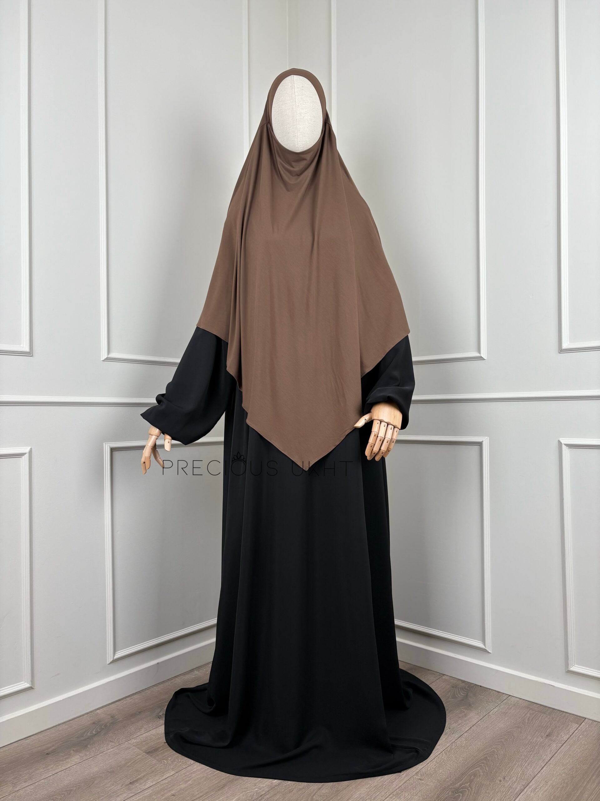 Amira Khimaar Short 'Coffee' (Bamboo Fabric)