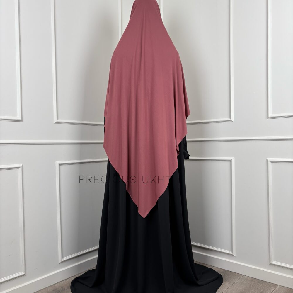 Alternative view of Amira Khimaar Short 'Soft Mauve' (Bamboo Fabric)