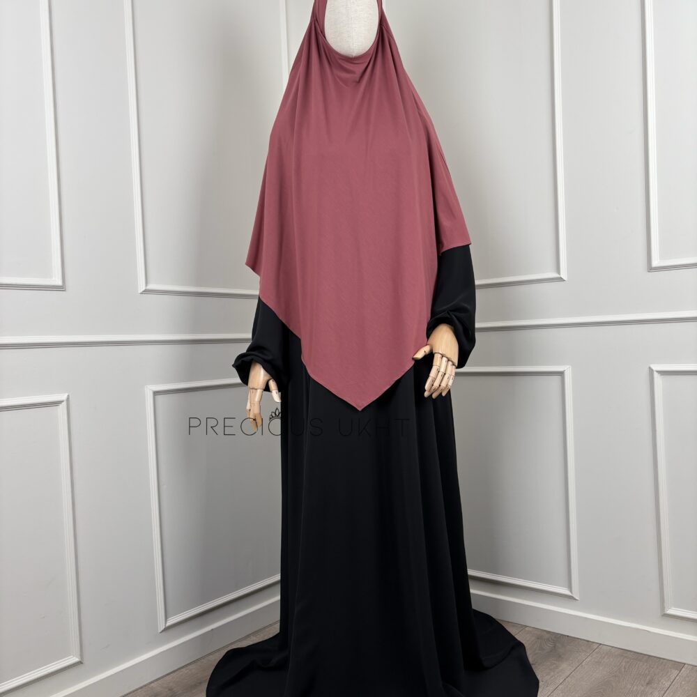 Amira Khimaar Short 'Soft Mauve' (Bamboo Fabric)