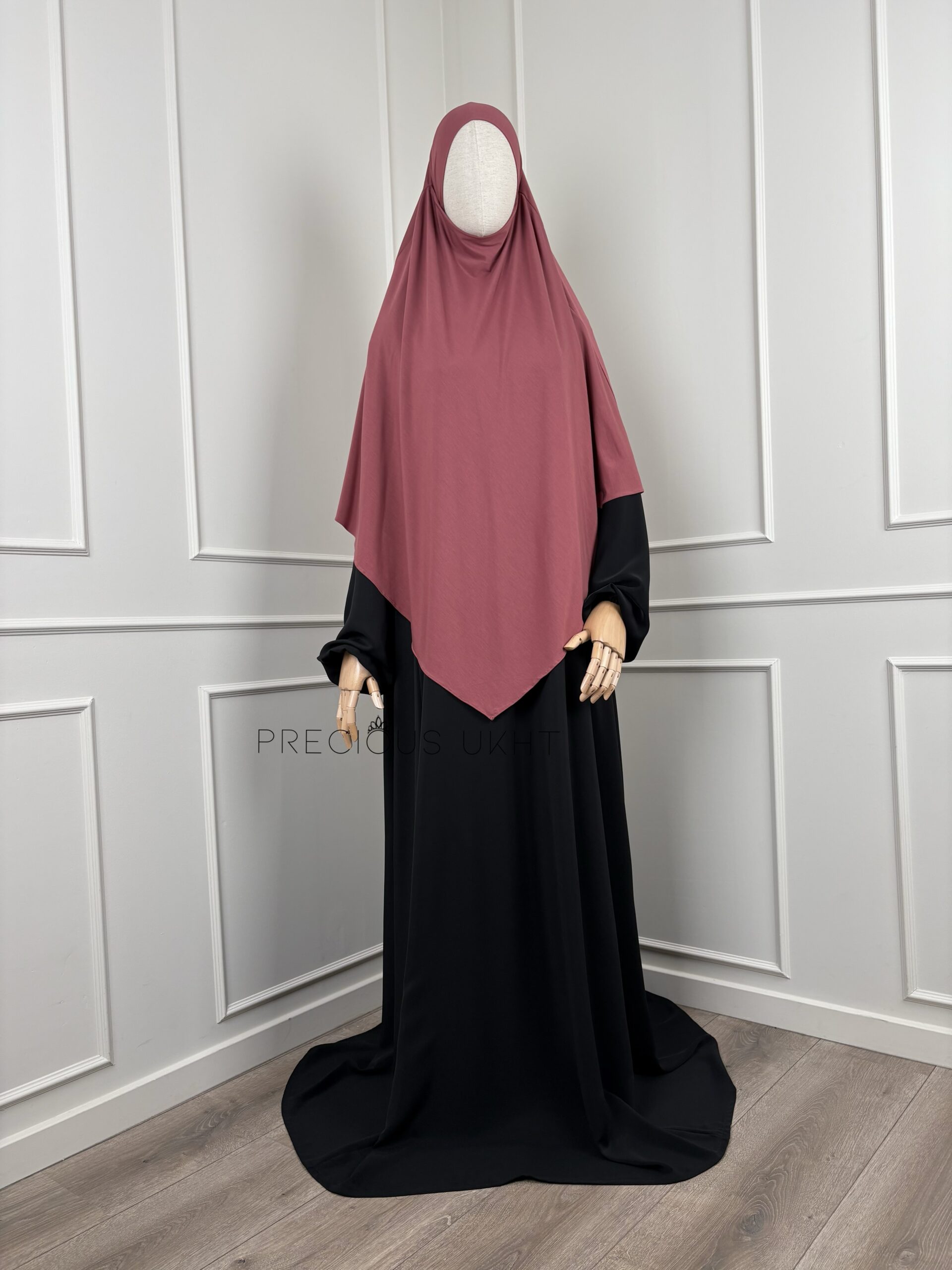 Amira Khimaar Short 'Soft Mauve' (Bamboo Fabric)