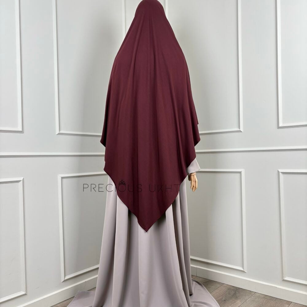 Alternative view of Amira Khimaar Short 'Dusty Plum' (Bamboo Fabric)