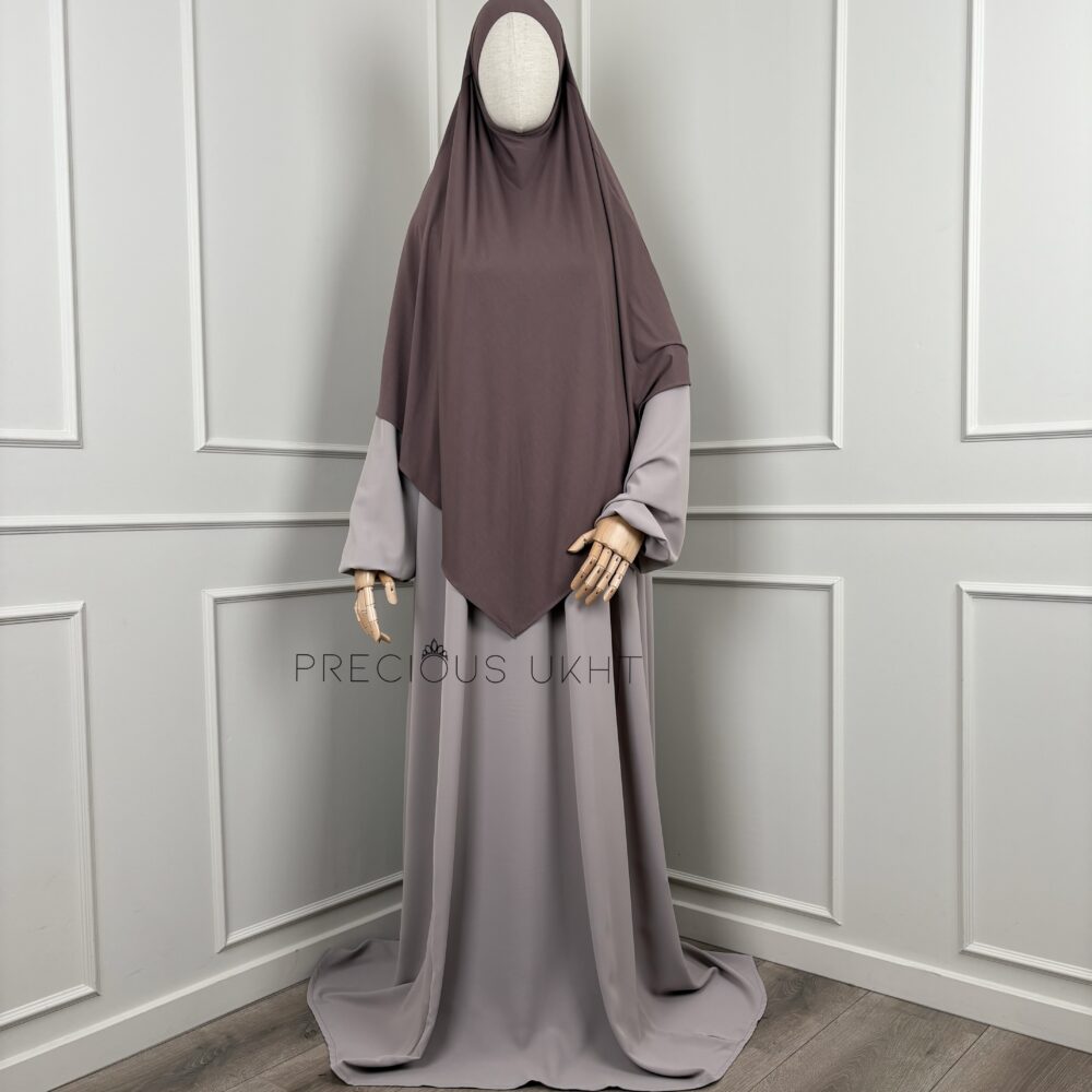 Amira Khimaar Short 'Taupe Rose' (Bamboo Fabric)