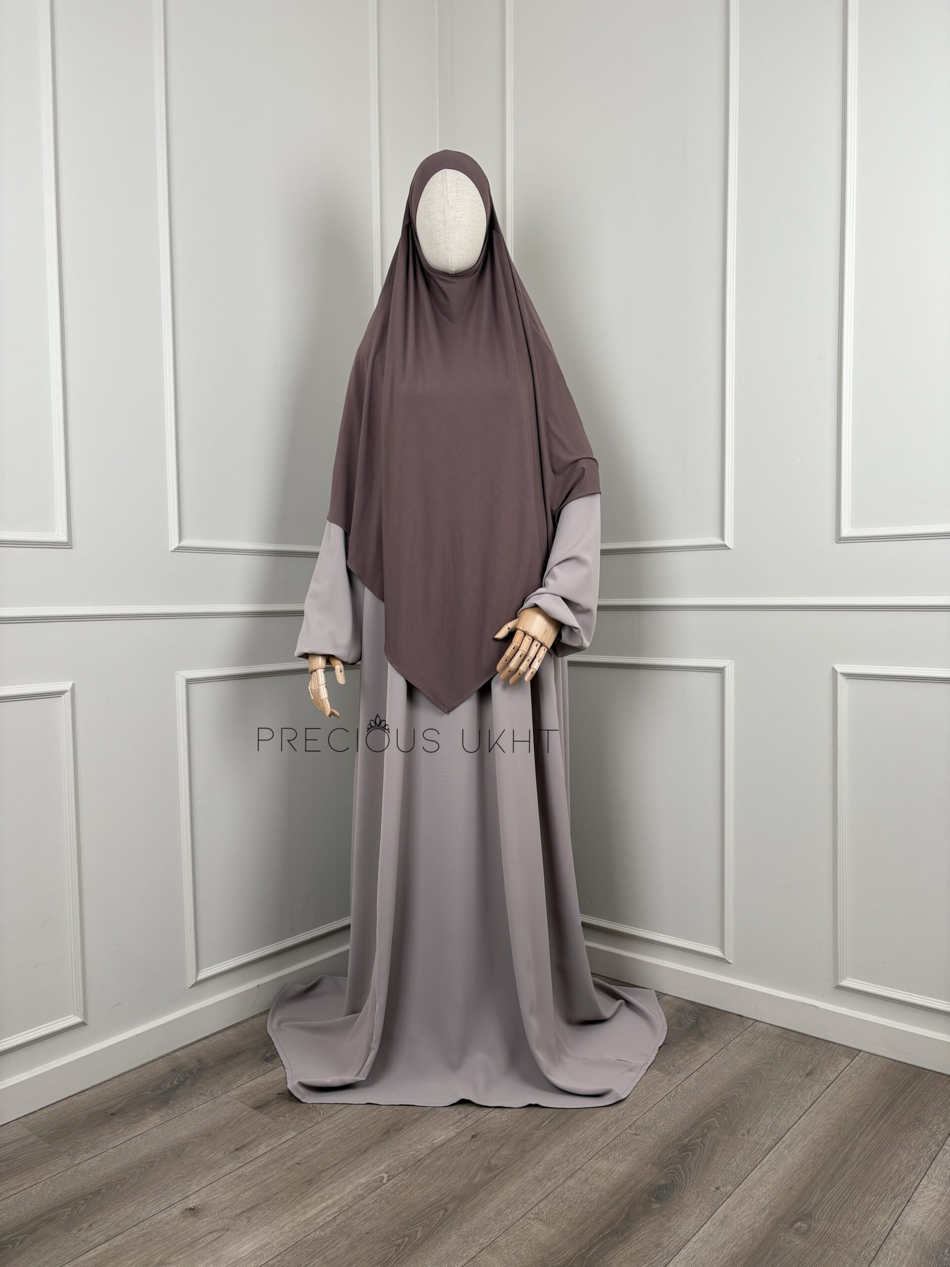 Amira Khimaar Short 'Taupe Rose' (Bamboo Fabric)