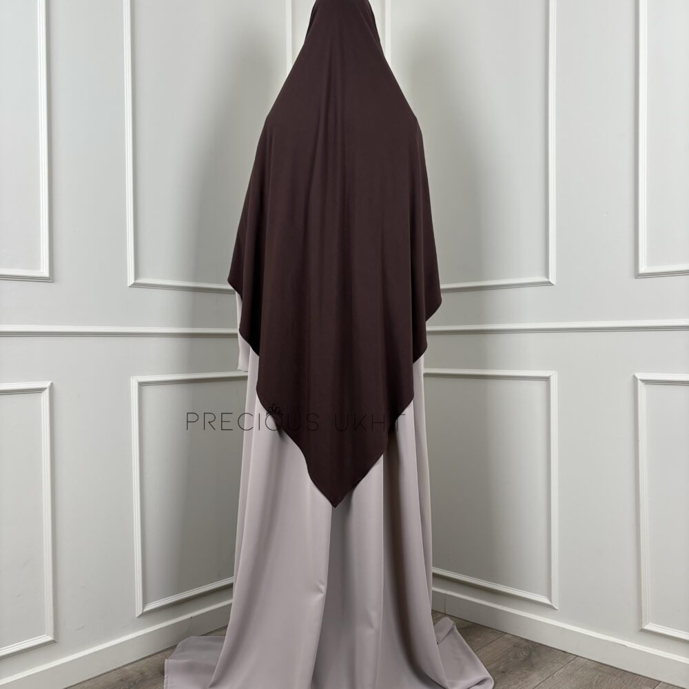 Alternative view of Amira Khimaar Short 'Dark Brown' (Bamboo Fabric)