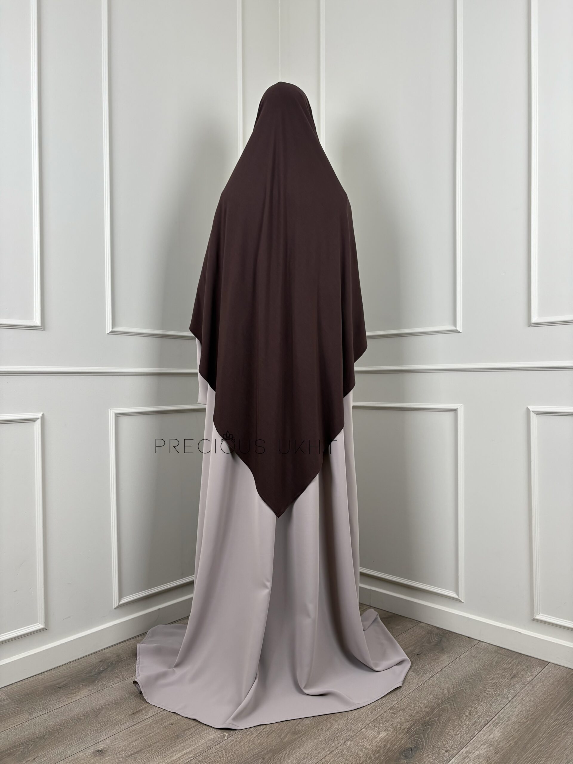 Amira Khimaar Short 'Dark Brown' (Bamboo Fabric) - Afbeelding 2