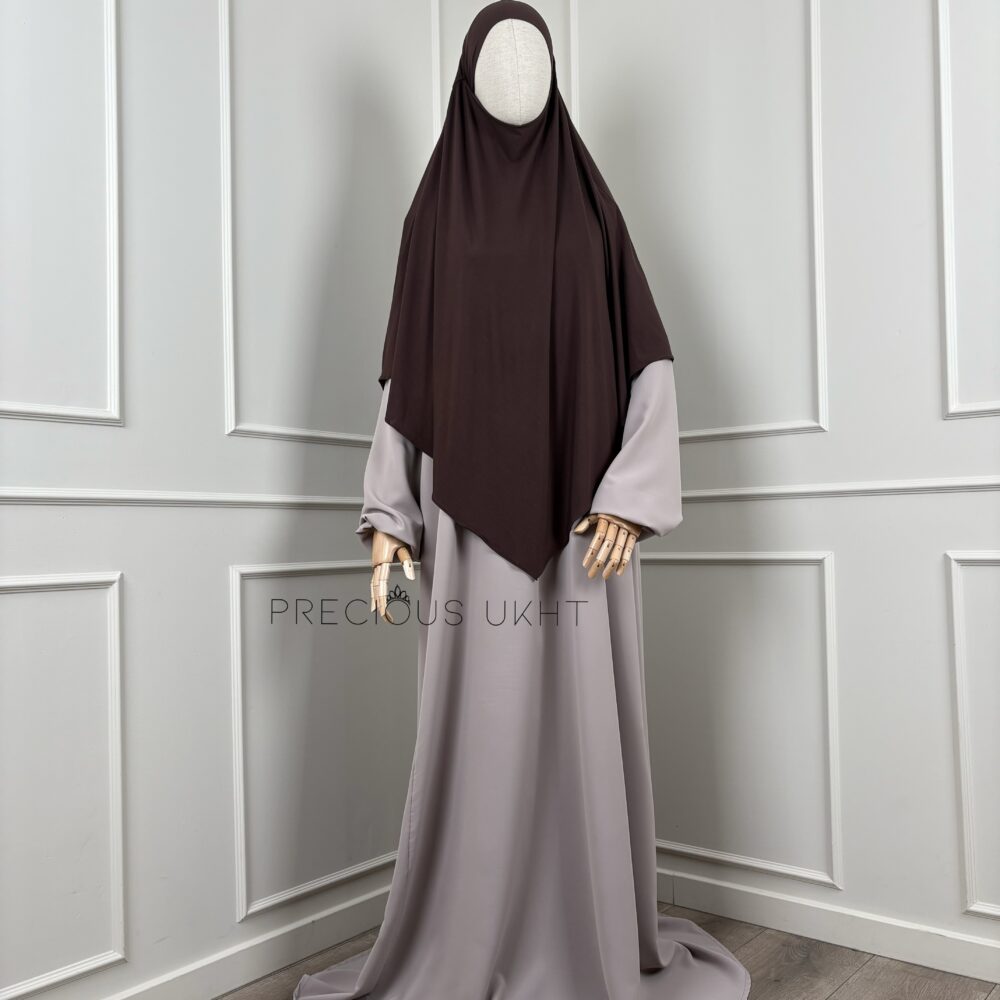 Amira Khimaar Short 'Dark Brown' (Bamboo Fabric)