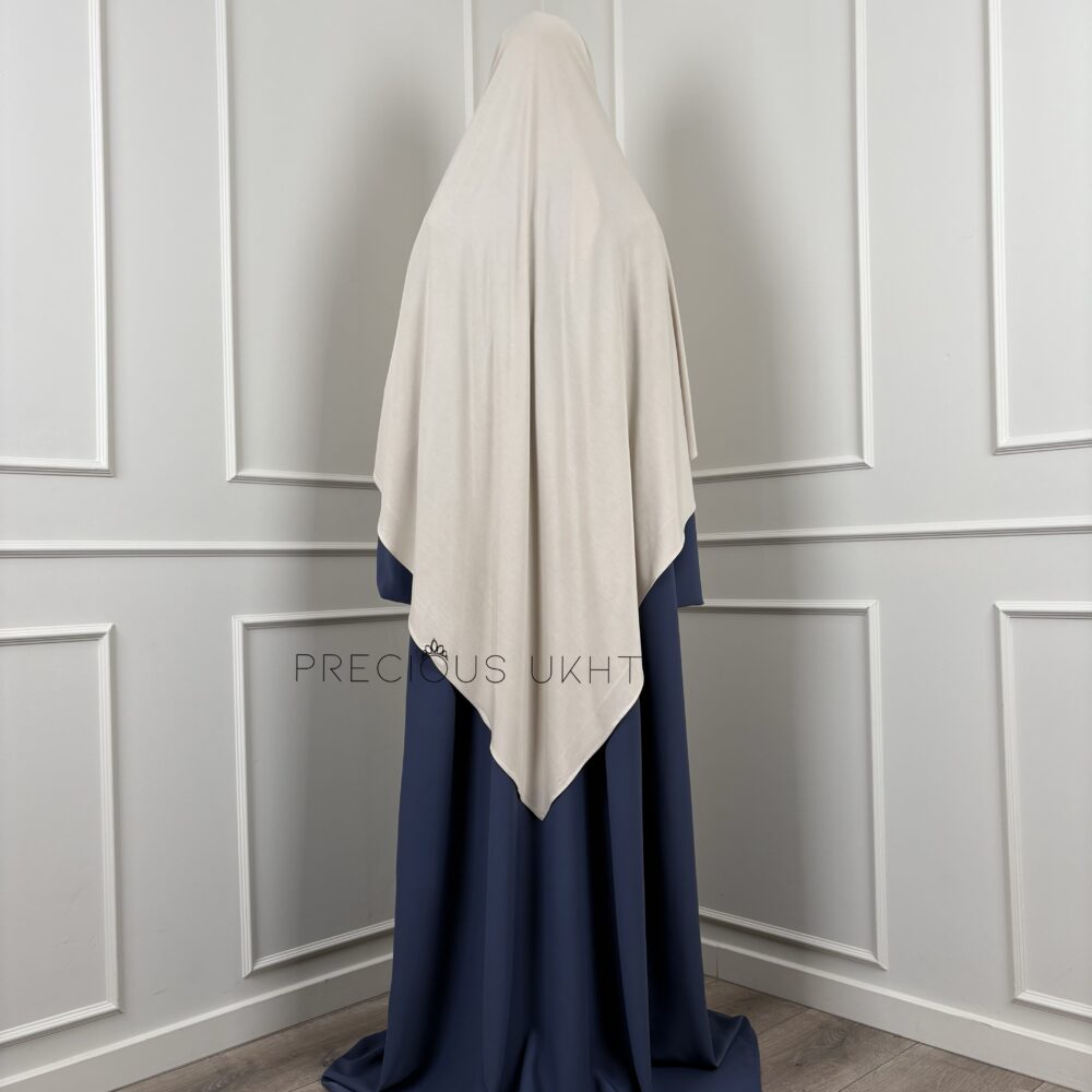 Alternative view of Amira Khimaar Short 'Light Beige' (Bamboo Fabric)