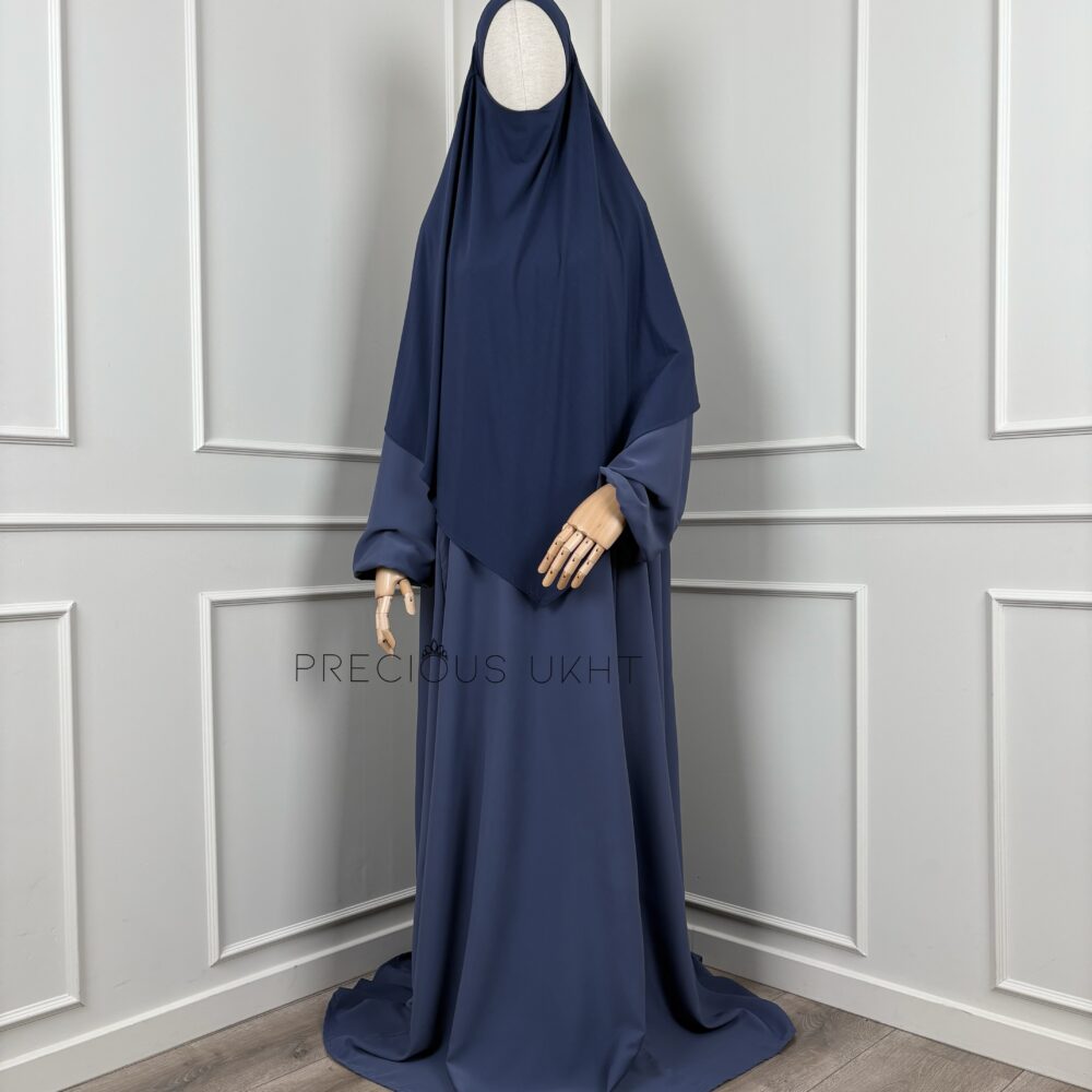 Amira Khimaar Short 'Midnight Blue' (Bamboo Fabric)