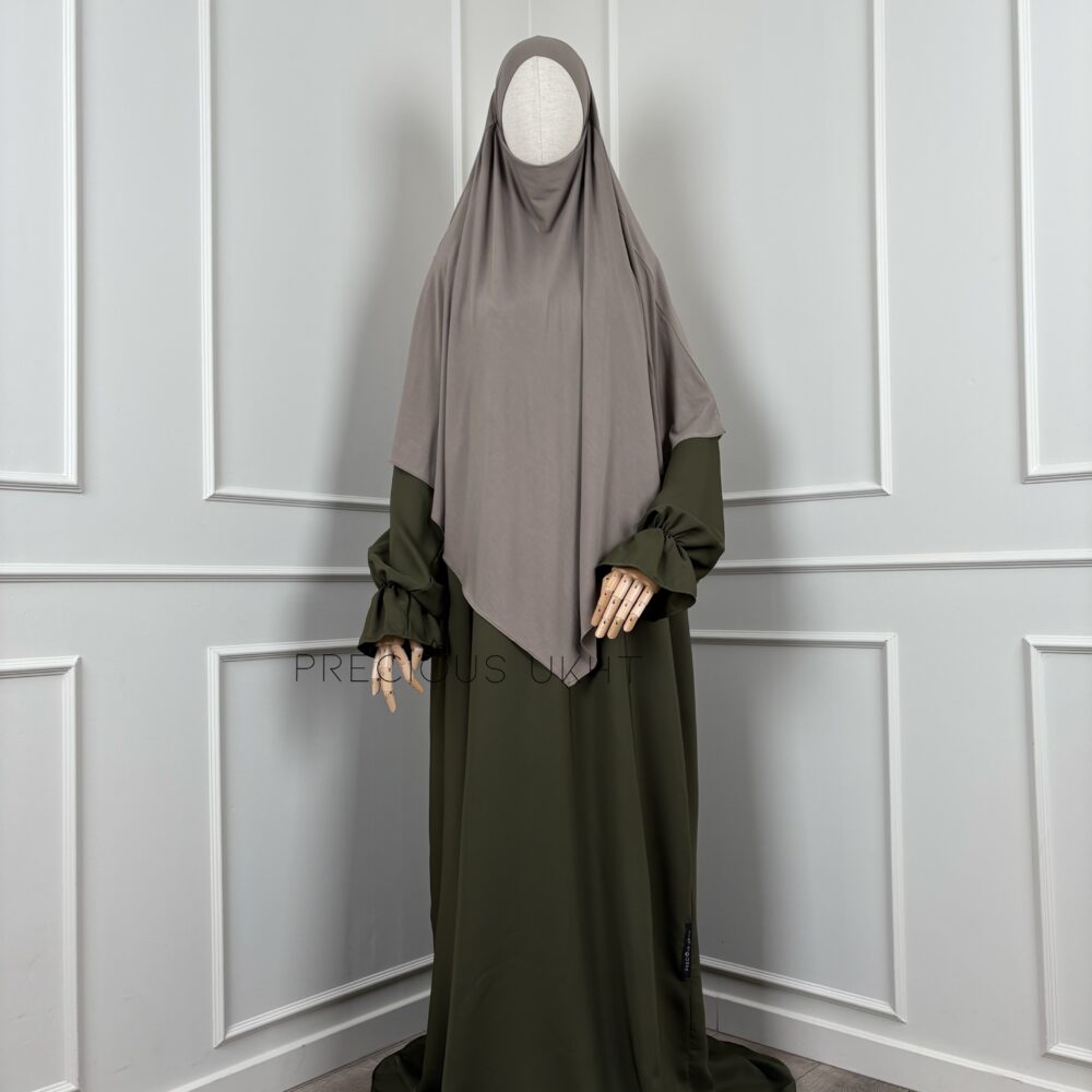 Amira Khimaar Short 'Taupe' (Bamboo Fabric)