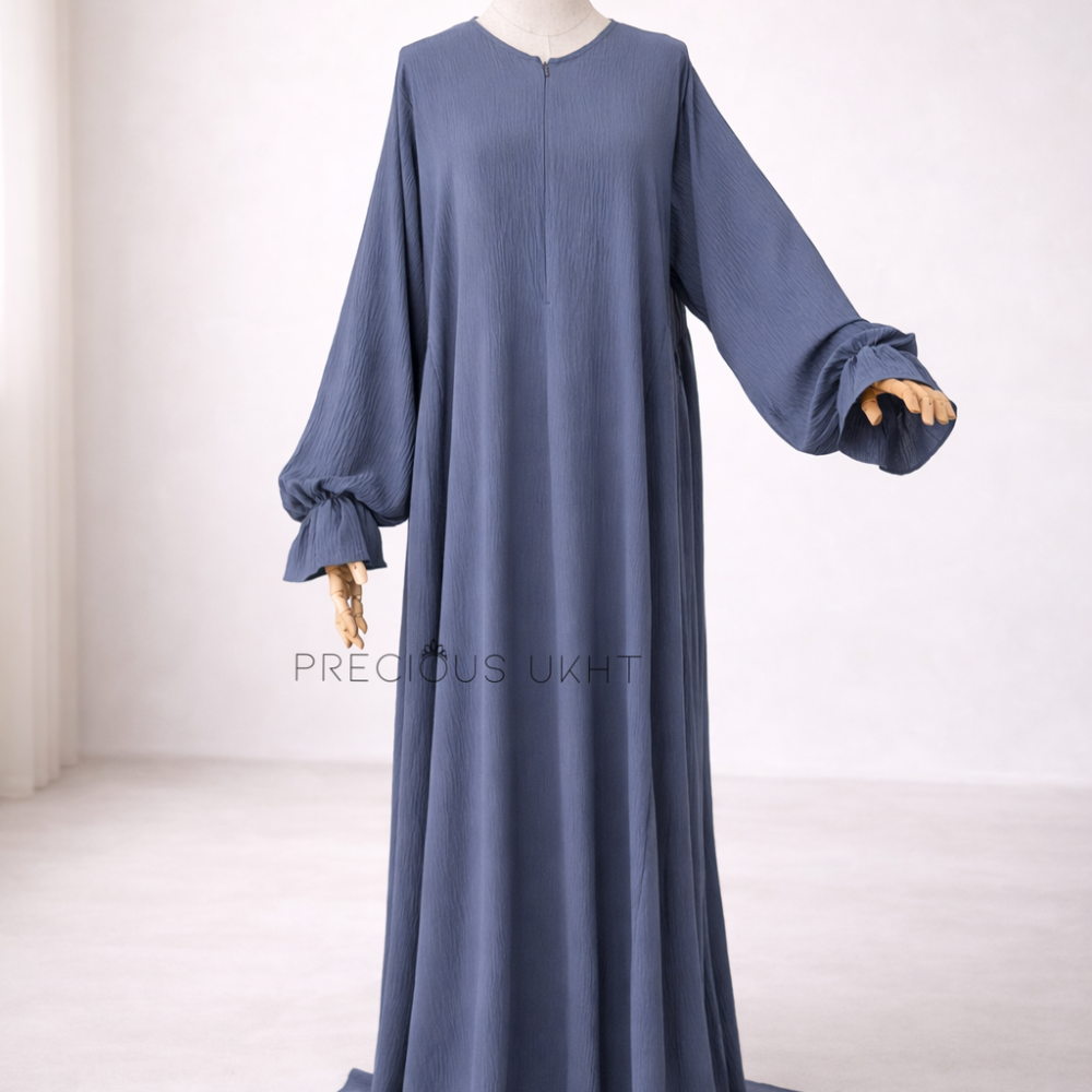 Sakeenah Stretch Abaya 'Grey Blue'