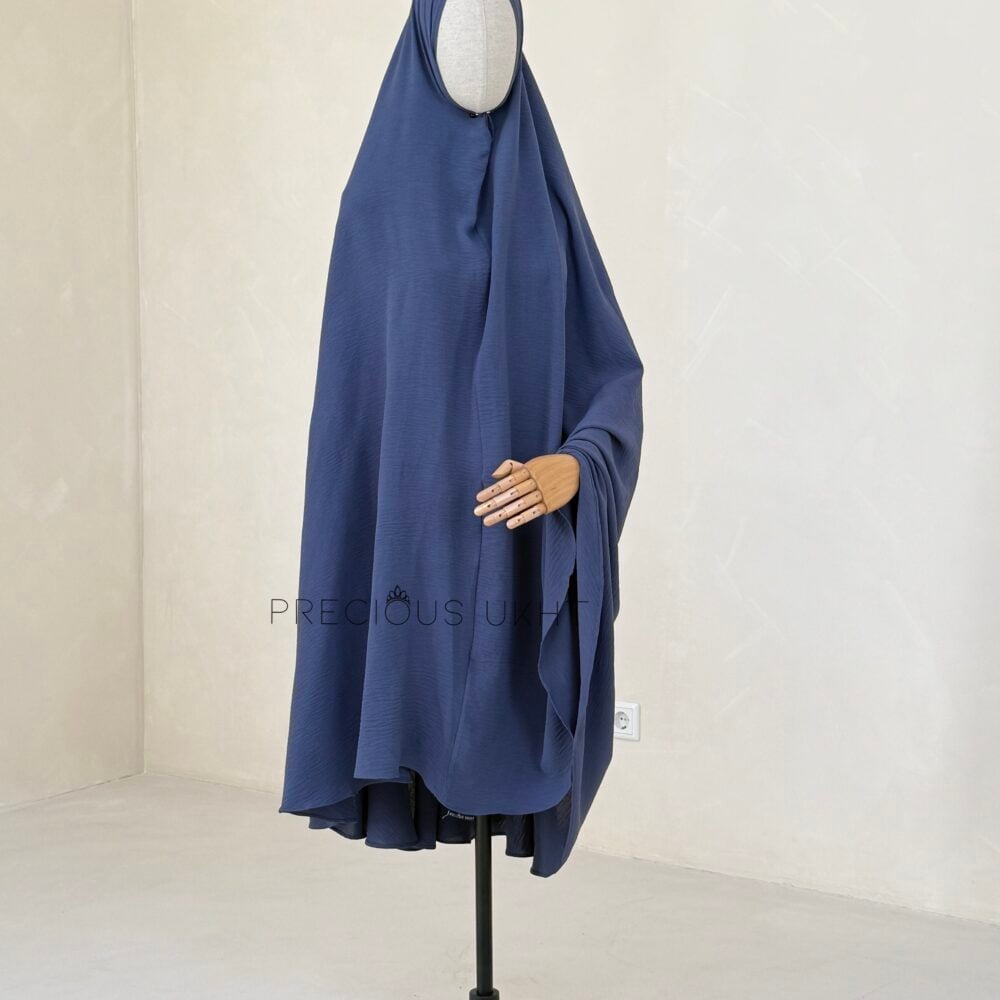Precious Ukht Extra Long Stretch Khimaar 'Grey Blue'