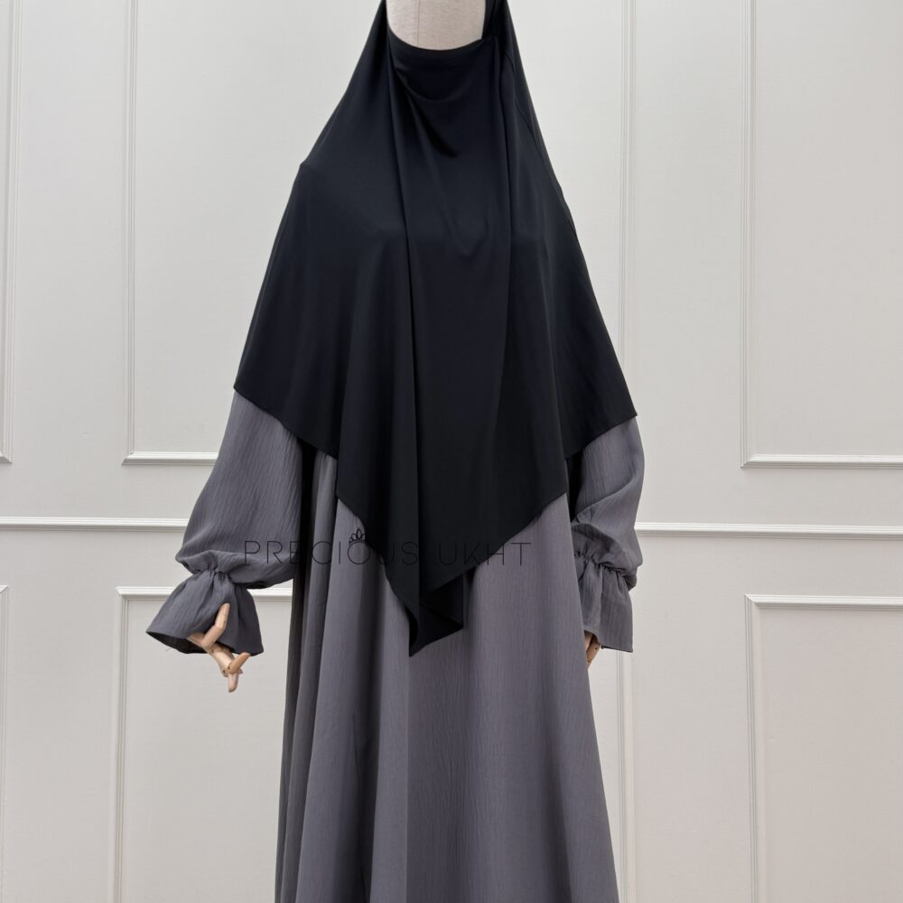 Amira Khimaar Short 'Black' (Bamboo Fabric)