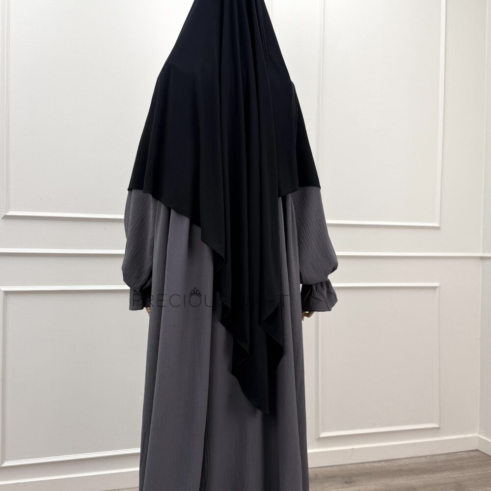 Alternative view of Amira Khimaar Short 'Black' (Bamboo Fabric)