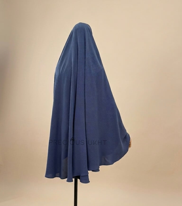 Alternative view of Precious Ukht Medium Stretch Khimaar 'Grey Blue'