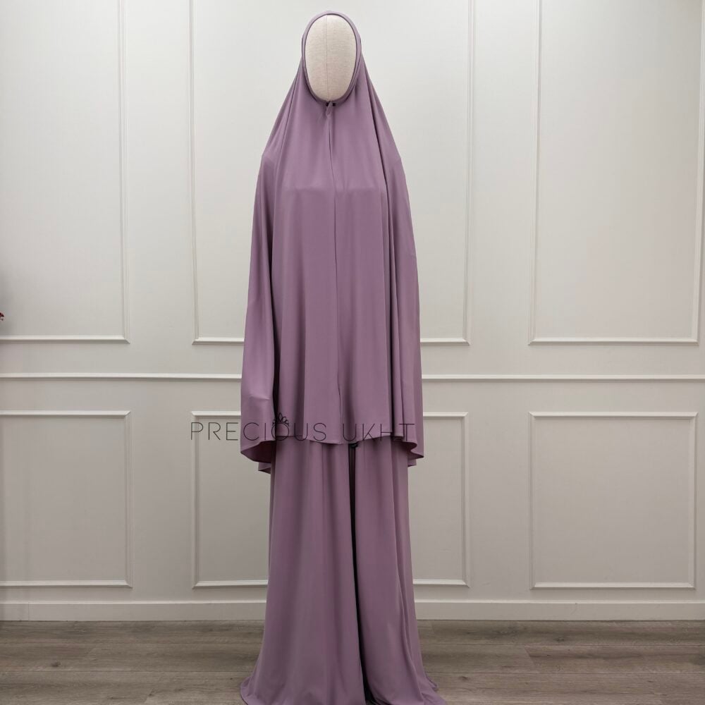 Premium Jersey Medium Khimaar & Rok 'Lila'