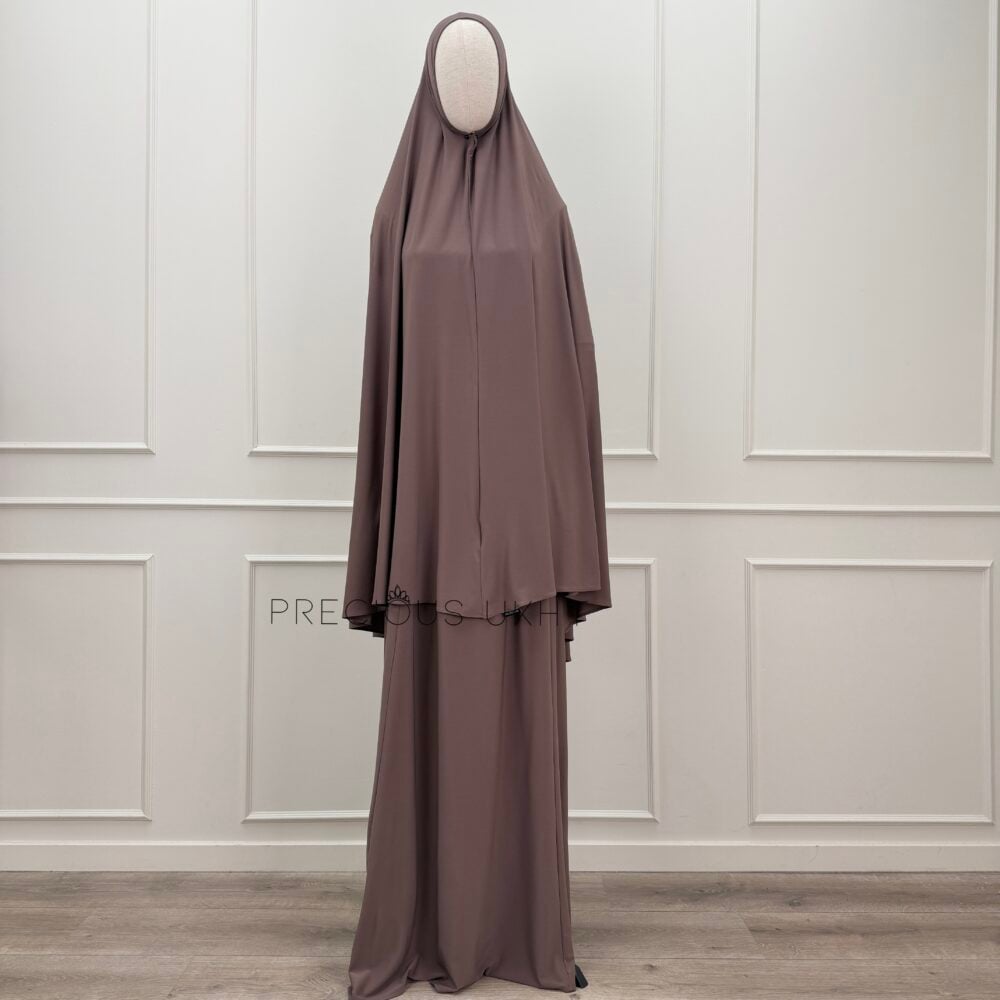 Premium Jersey Medium Khimaar & Rok 'Taupe Rose'