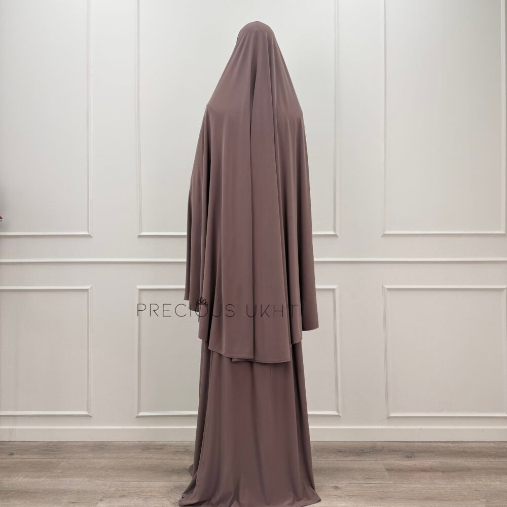 Alternative view of Premium Jersey Medium Khimaar & Rok 'Taupe Rose'