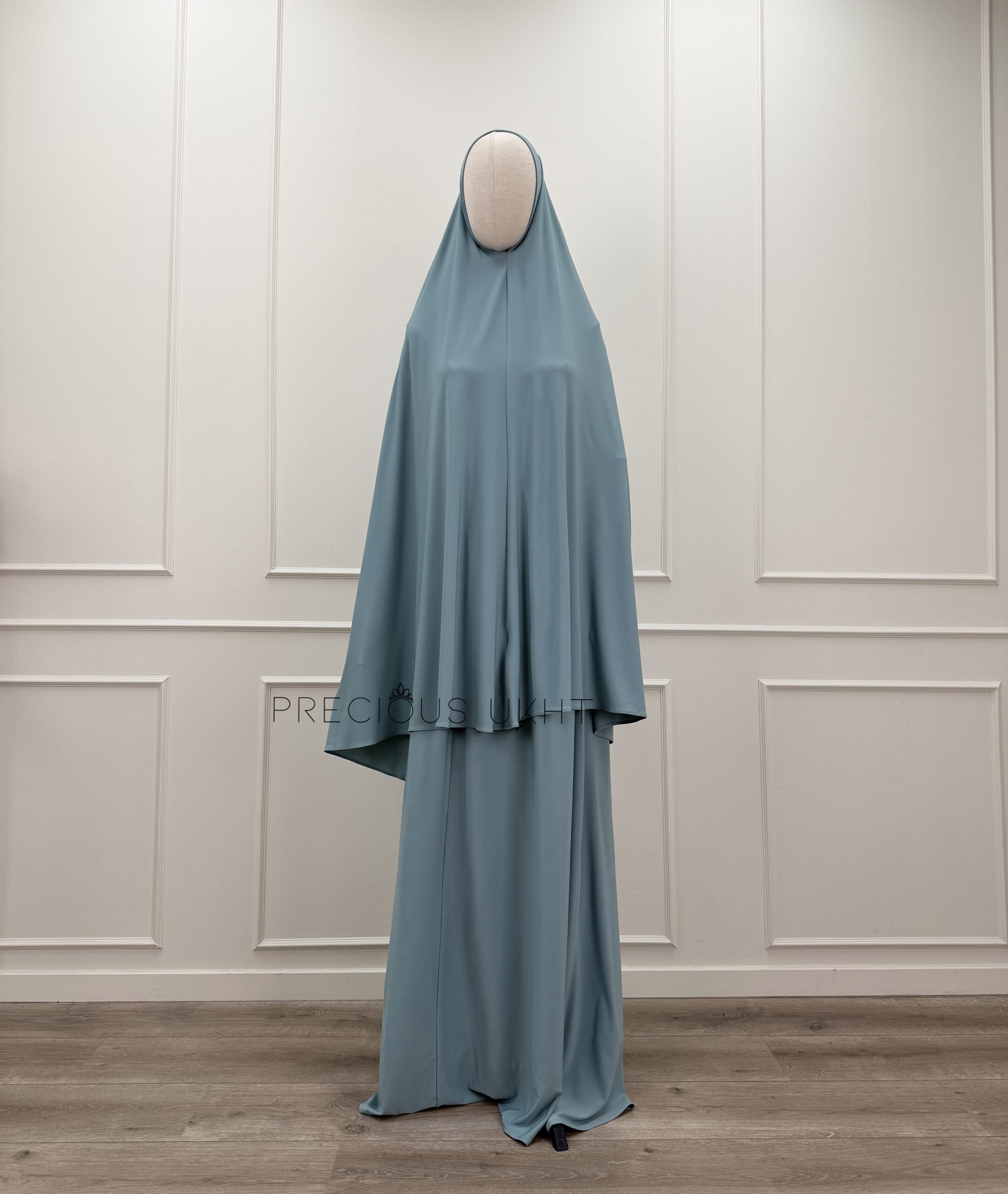 Premium Jersey Medium Khimaar & Rok 'Blue Green'
