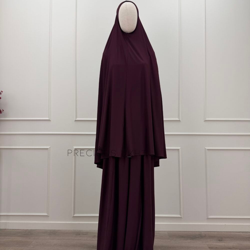 Premium Jersey Medium Khimaar & Rok 'Plum'