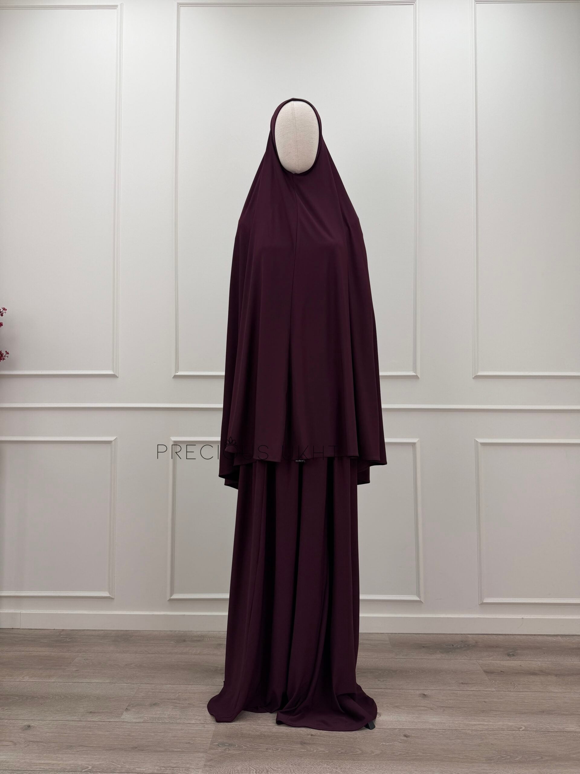 Premium Jersey Medium Khimaar & Rok 'Plum'
